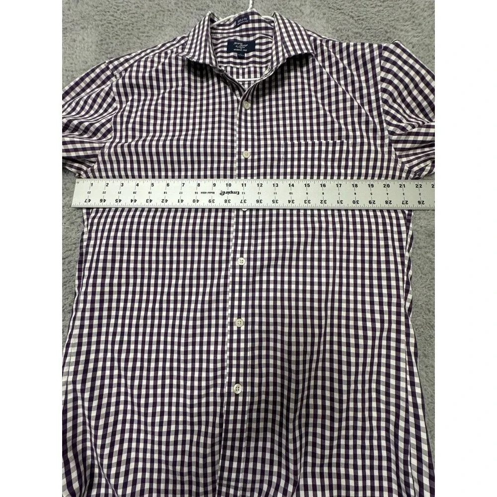J Crew Shirt Mens Large CHECK‎ Long Sleeve Button Up 80s 2 Ply Thompson